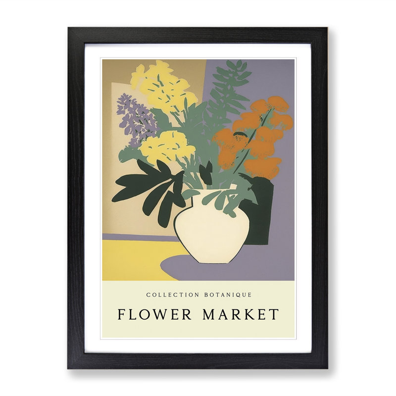 Collection Flower Market Exhibition No.4 - Single Picture Frame Print on Wood, 34cm H x 25cm W x 2cm D