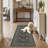 Floral Area Rug - Soft Oriental Vintage Farmhouse Style for Bathroom Entryway Kitchen - Non-Slip Backing Low Pile Stain Resistant Indoor Mat (Black)-234521447