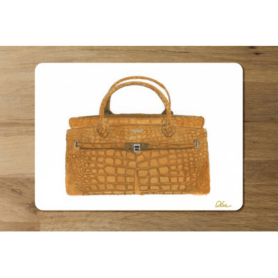 Manvel Polyester-Coated Hardboard No Pattern Rectangle Placemat