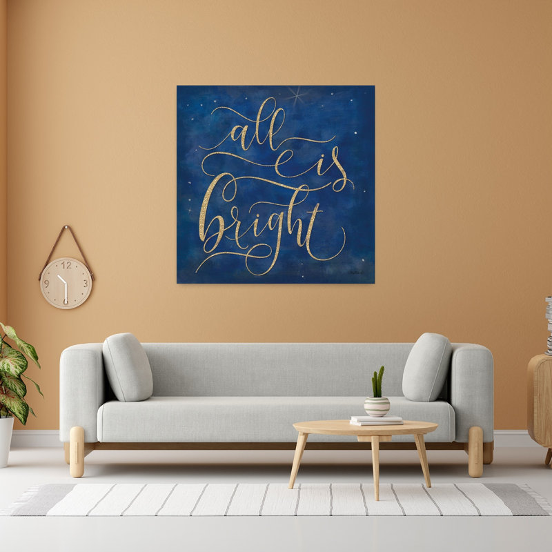 «All Is Bright», art contemporain de paysage d'hiver abstrait, H 48 po x l 48 po