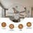 52'' 5-Blade Crystal Ceiling Fan with Light and Remote Control, 6 Speeds, Reversible DC Motor, Timer-49370574