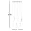 Luminaire suspendu cylindrique pour îlot de cuisine 6 lumières Abe