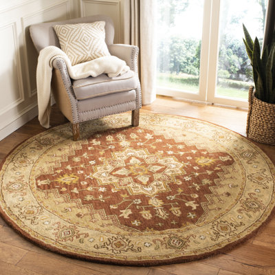 Tapis rouille / or en laine touffeté à la main Cranmore