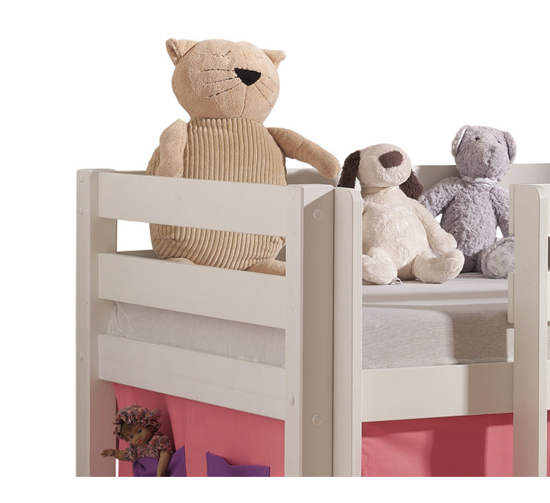 Pino Mid Sleeper Loft Bed, 210 x 218 cm, Light Beige