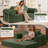 Foldable Modular Corduroy Sofa Bed Convertible Floor Couch , No Assembly Required for Living Room, Bedroom, or Office-128552532-127301824