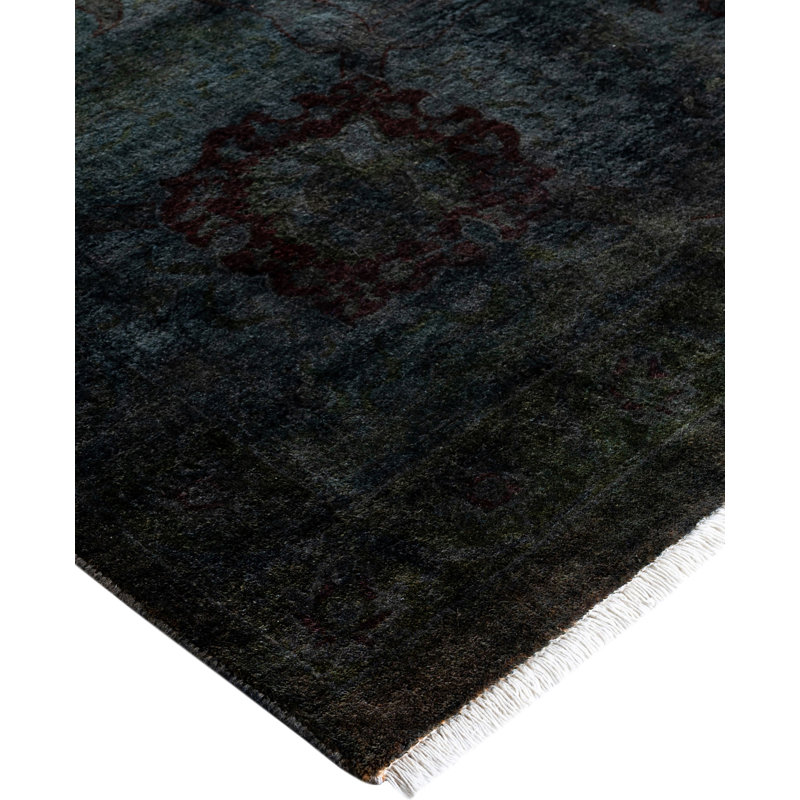 Overdyed One-of-a-Kind 12' 2" x 15' 2" Hand Knotted Area Rug