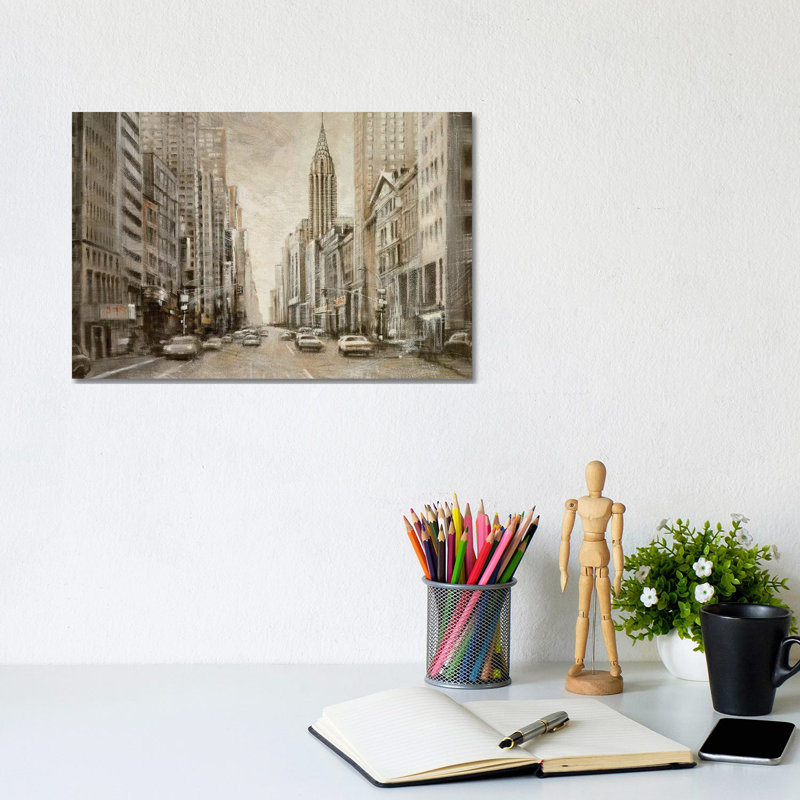 To The Chrysler Building by Matthew Daniels - Wrapped Canvas Gallery-Wrapped Canvas Giclée, 20.32 cm H x 30.48 cm W