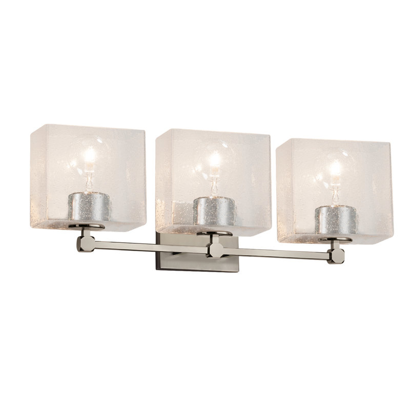 3 - Light Dimmable Vanity Light, Brushed Nickel, Incandescent