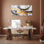 Abstrait art mural de salon - grande décoration murale sur toile - décoration murale pour bureau à domicile noir et blanc prête à être suspendue, taille 20 po x 40 po