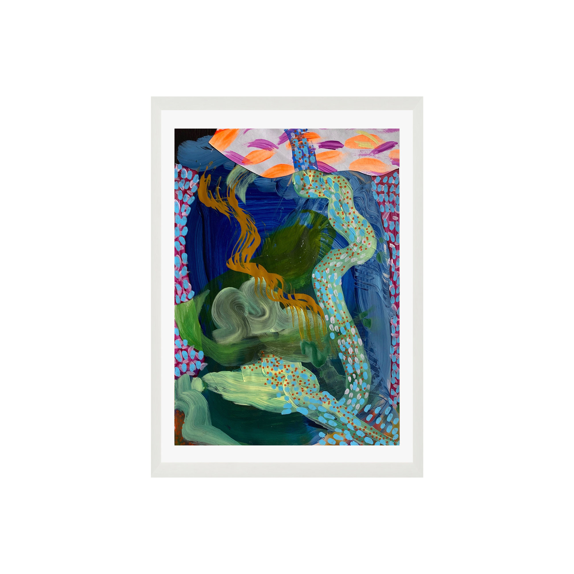 Bosc De Les Fades I by K'era Morgan, White, White Paper Single Picture Framed, 40" H x 30" W