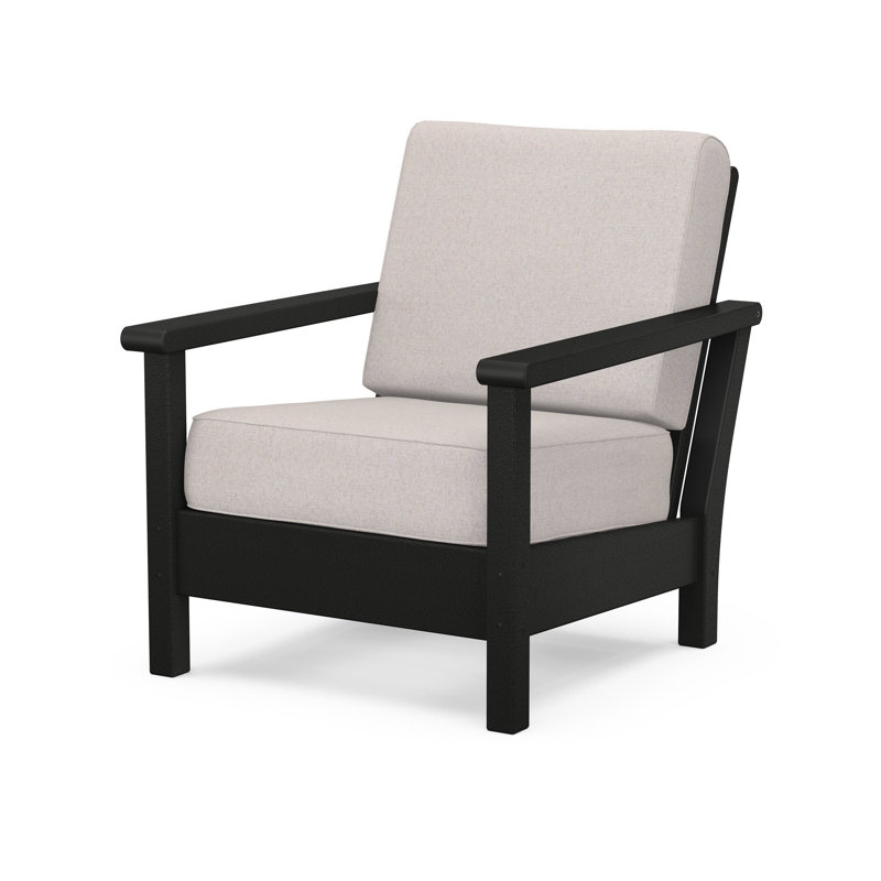 Chaise à assise profonde Harbor, Noir, Grey Mist Revolution