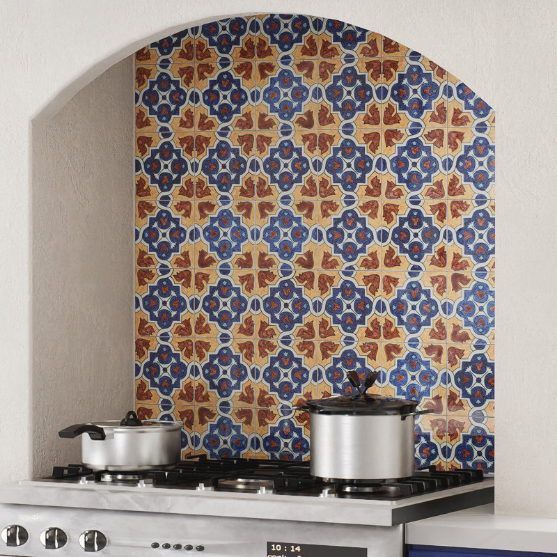 Déco provincial de l'Alhambra 6 po X 6 po Carreau de porcelaine