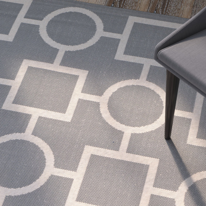 Tapis gris / beige Arneshia, Rectangle 4 pi x 5 pi 7 po
