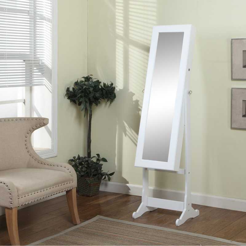 Home Deluxe 18'' Wide Freestanding Jewelry Armoire, White