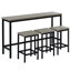 Ensemble de table de salle à manger à hauteur de comptoir extra longue avec 3 tabourets de table TopMAX