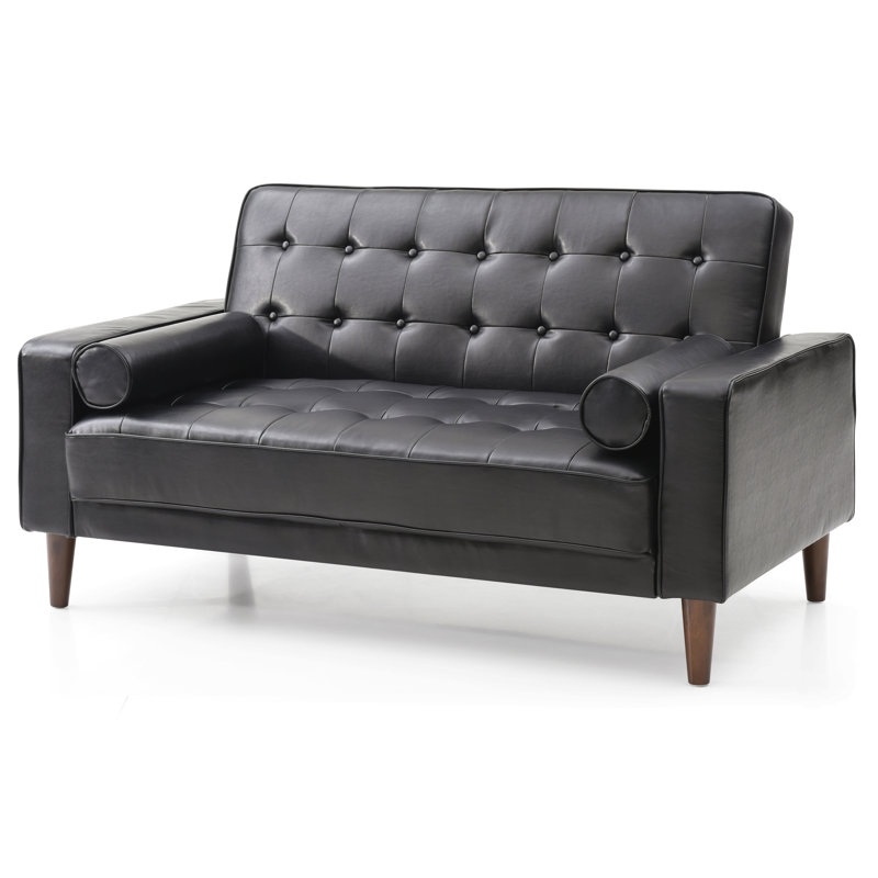 Causeuse noire élégante avec fonction de lit polyvalente
