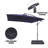 Brennan 98.4'' Cantilever Umbrella Square Patio Offset Umbrella with Weight Base-1037365864