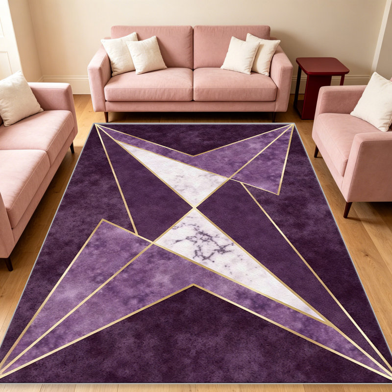 Purple Marble Star carpet-easy to clean, machine-washable, soft and comfortable; suitable for door mats, kitchens, living rooms, bedrooms, corridors, and laundry areas. Easy to clean, durable carpet for home decoration.