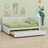 Upholstered Daybed With Trundle Sofa Bed Frame-1699935789