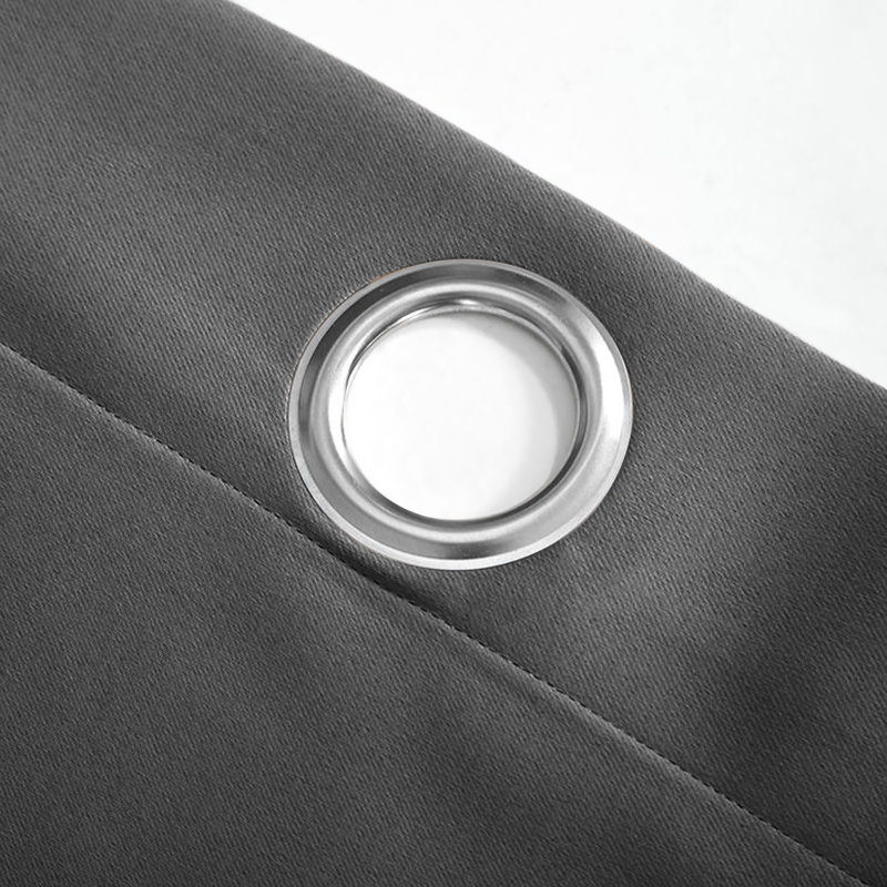 Trina Polyester Blackout Curtain, 167cm Width x 183cm Drop, Dark Grey