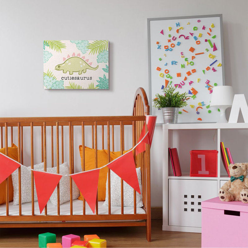 Baltes Cutiesaurus Dinosaur Kids Design, H 16 po x l 20 po x P 1,5 po, Toile tendue