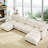 150" Oversized U-Shaped Chenille Sectional Sofa with Double Chaises, Modern Cloud-Like Modular Couch for Living Room-1139121976