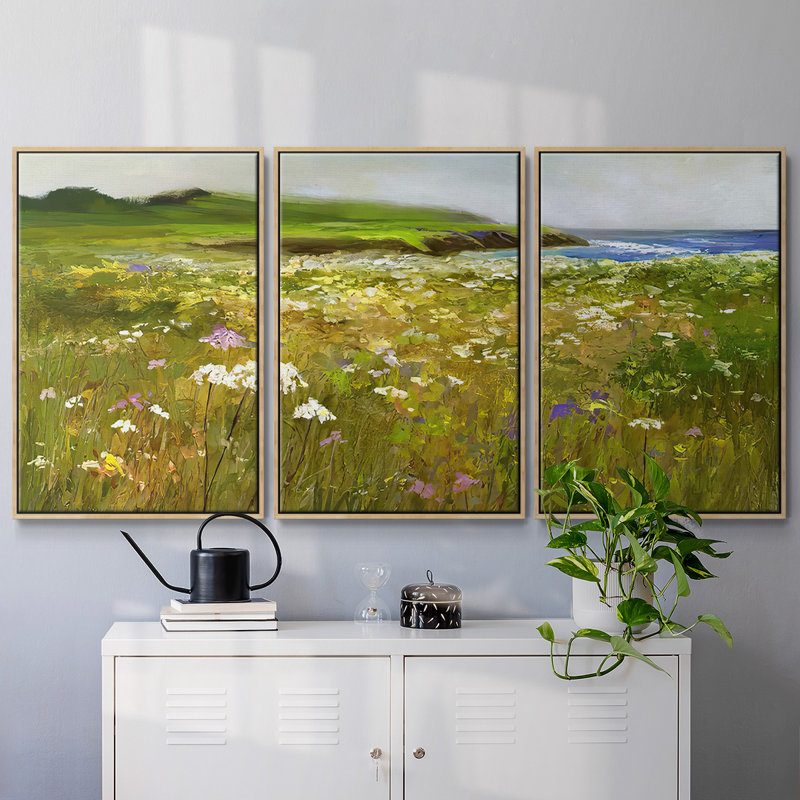 Montara Bluff, reproduction sur toile 3 pièces, H 40 po x l 78 po x P 2 po, Naturel
