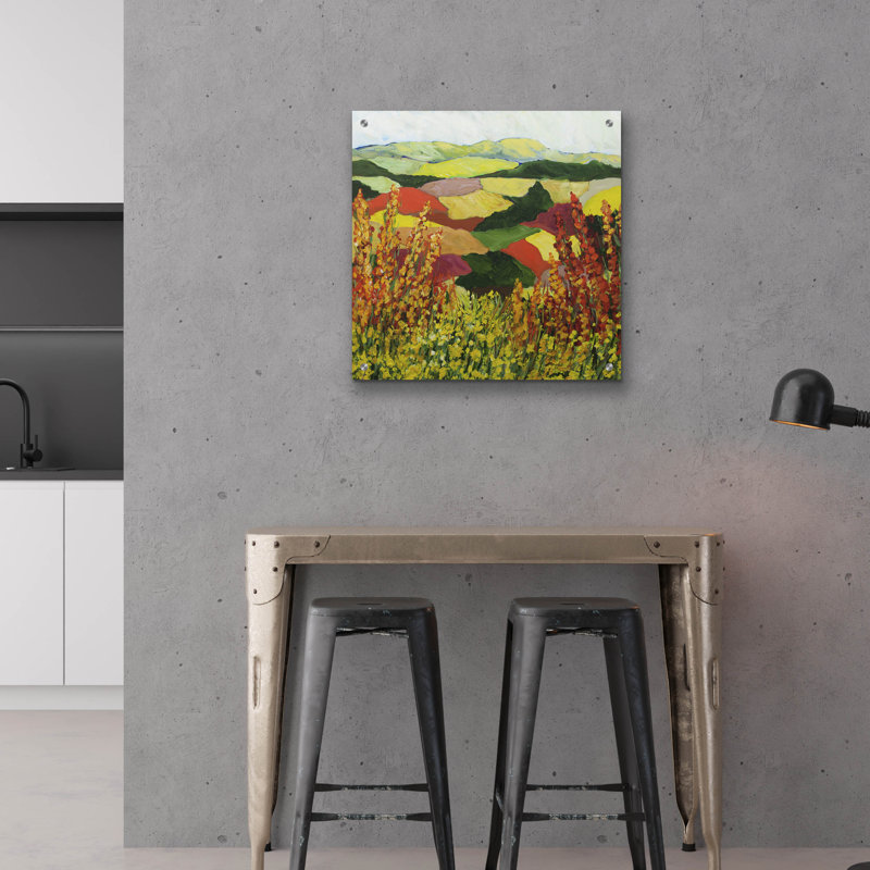  «Red Blend» par Allan Friedlander, art mural en verre acrylique, 24 po x 24 po, H 24 po x l 24 po