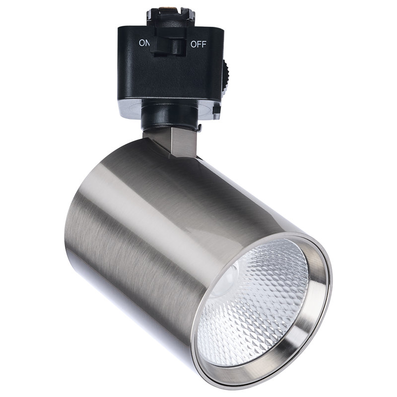 8 Watt LED Track Head 2700K/3000K/3500K/4000K/5000K CCT Selectable Dim to Warm J Style 48 Degree Beam Angle 120 Volt White Round