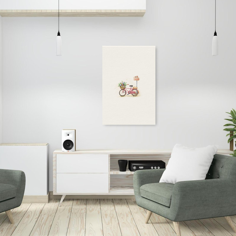 Art mural rétro rétro avec fleurs rétro paisibles, 36" H x 24" W