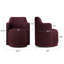 Fauteuil pivotant rembourré entièrement assemblé en tissu-2034914373