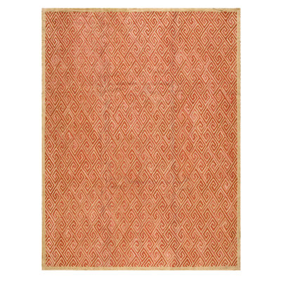 Tapis orange / brun American Hooked