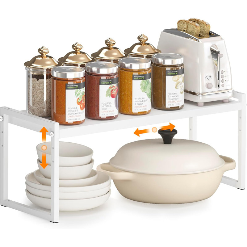 Organisateur de comptoir de cuisine extensible, Blanc