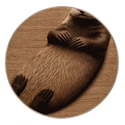  Tapis lavable en forme de loutre lavable