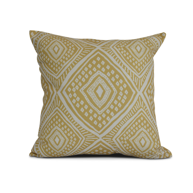 Housse et insert de coussin carré haut de gamme, 18 po x 18 po, Jaune