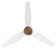 48" Ceiling Fan Low Profile Flush Mount Fan 6 Speed