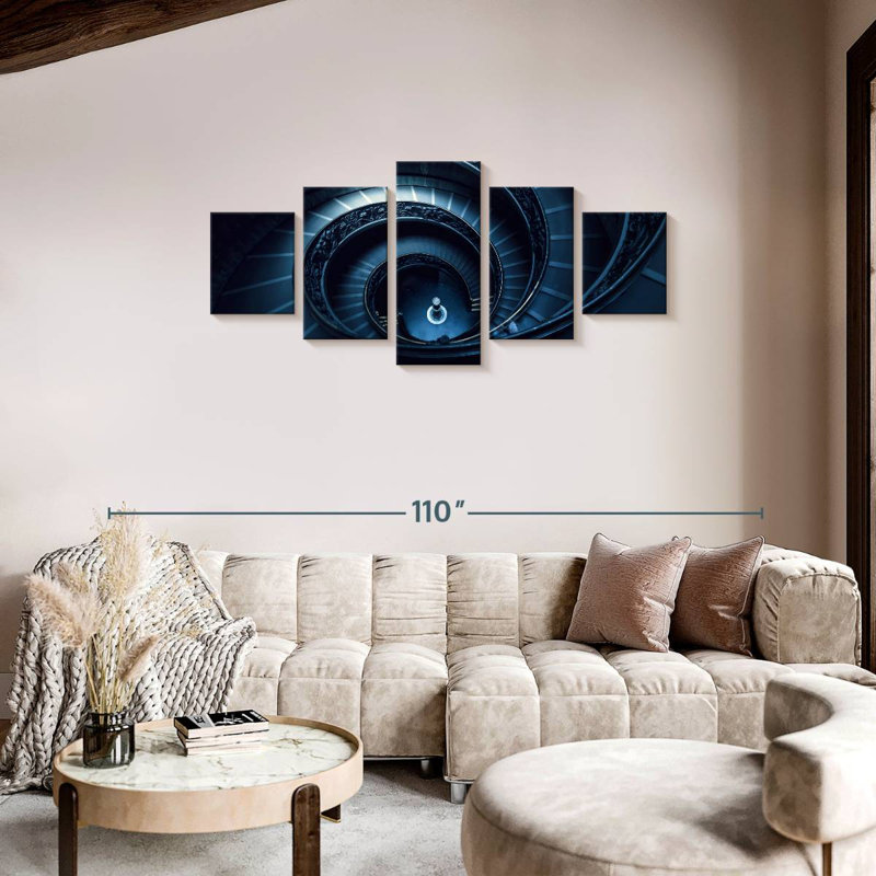 Grand Spiral Staircase, 34" H x 74" W