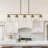 Adjustable 5-Light Industrial Pendant Light with Clear Glass Shades-121624762