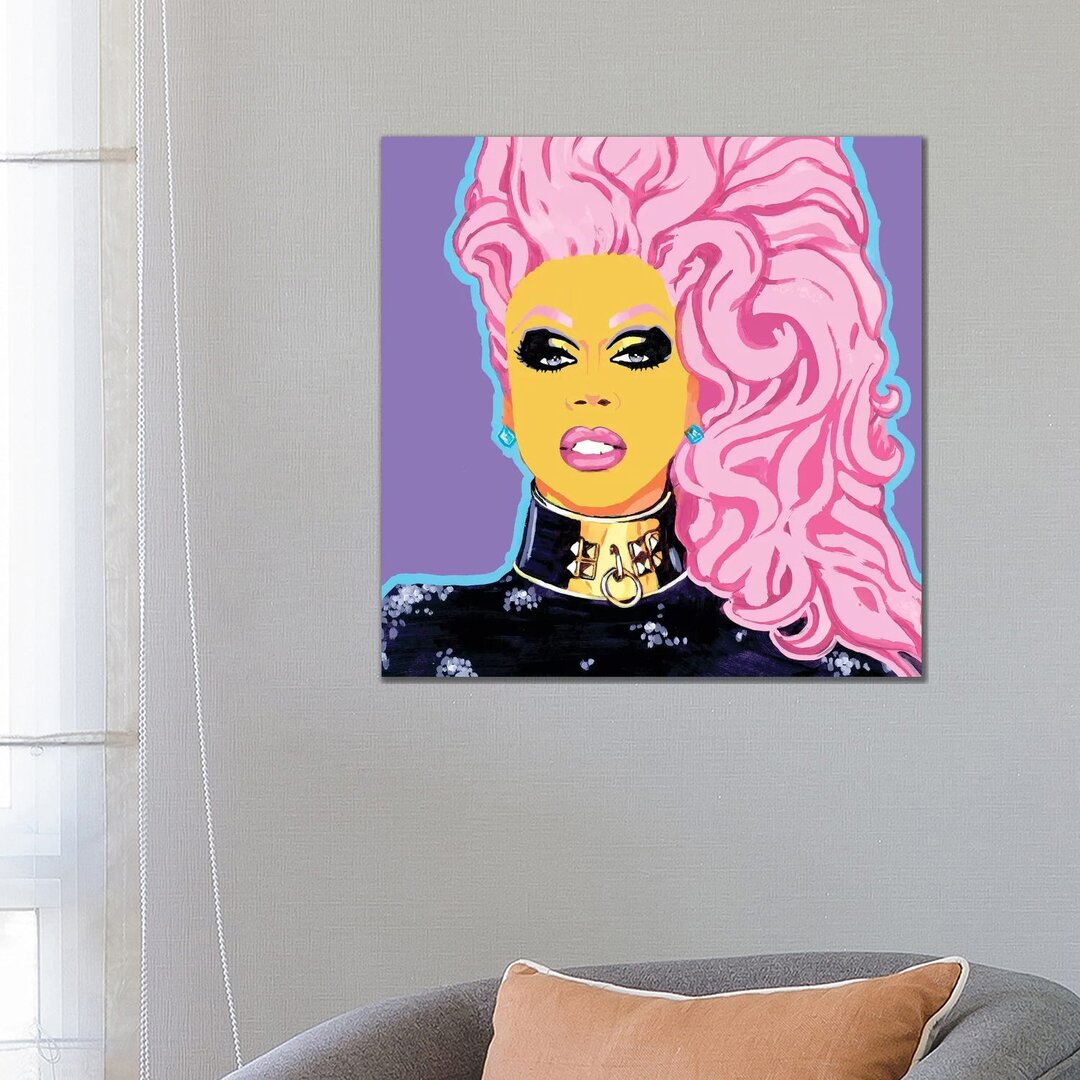 Leinwandbild - Grafikdruck „RuPaul” von Corey Plumlee