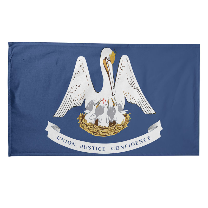 Serviette de thé à drapeau louisiana, Sergé de coton