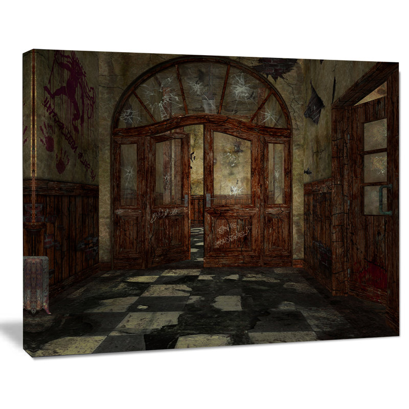 Abandonné intérieur, impression sur toile tendue, H 20 po x l 20 po x P 1 po