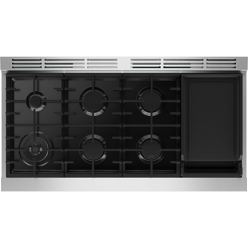 Série 800, cuisinière à double combustible de style industriel 48 po, acier inoxydable