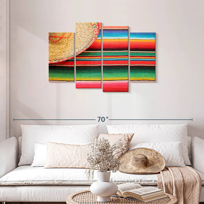 Poncho et sombrero mexicain Nicci, H 27 po x l 43 po