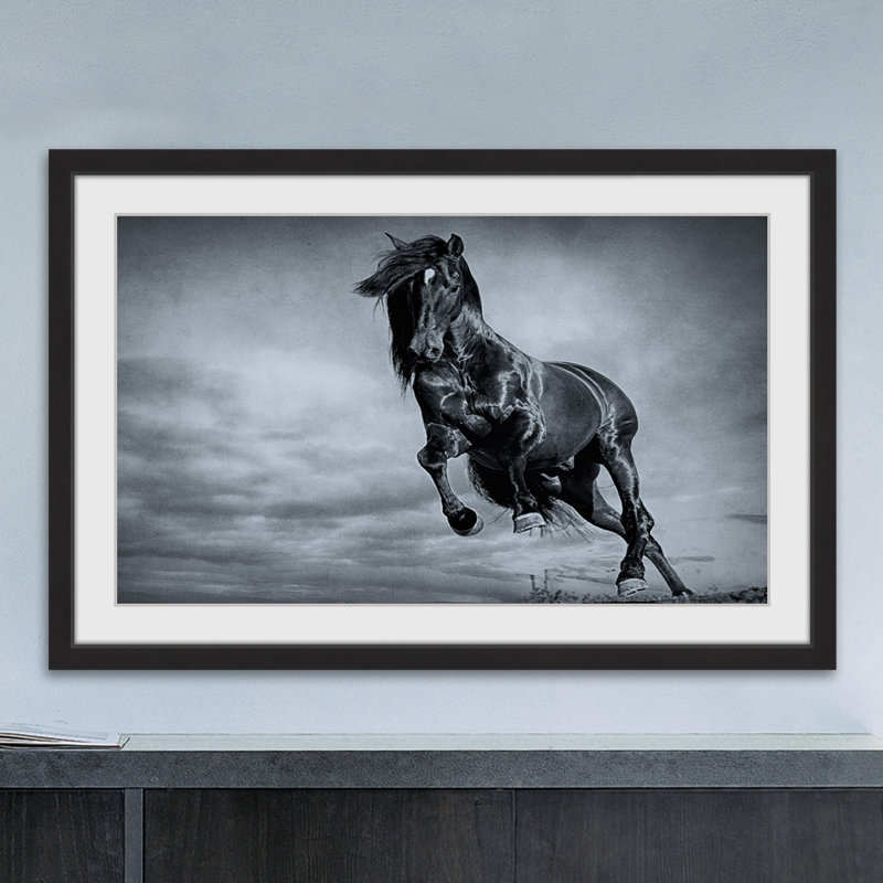 "Blue Baroque", reproduction encadrée, H 12 po x l 18 po x P 1,5 po