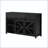 Sliding Barn Door Sideboard with Metal Mesh and Adjustable Shelves-2130794905
