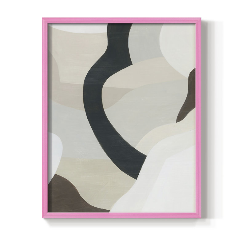Shifting Neutrals II Framed Print - Solid Wood, Pink Single Picture Framed, 10" H x 8" W