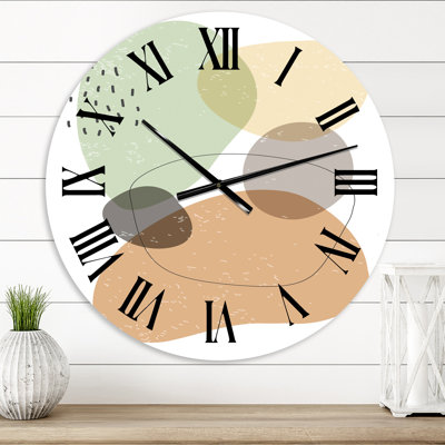 Minimal élémentaire organique et géométrique compostions XXxxxxx - horloge murale moderne