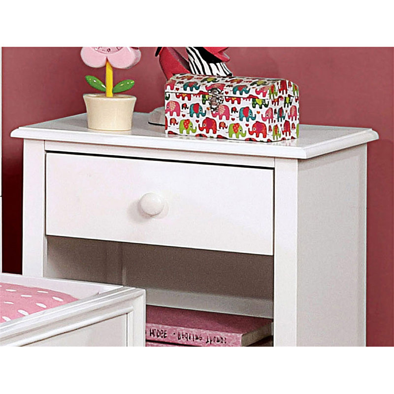 Table de chevet contemporaine blanche