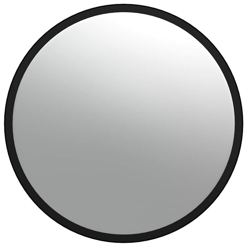  Miroir de circulation intérieur convexe noir de 15,7 po de diamètre en acrylique