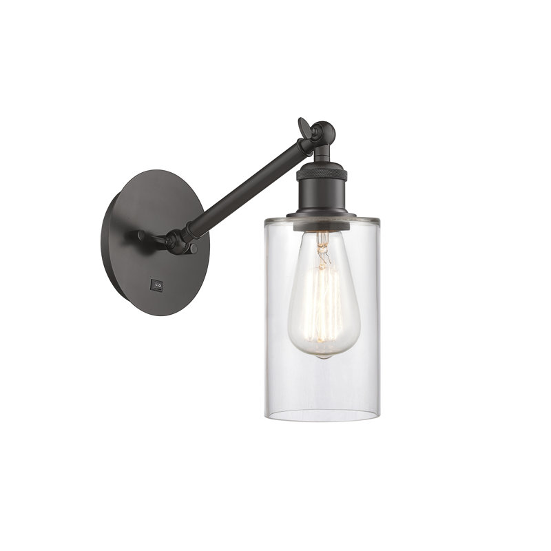 Shauna Armed Sconce, LED, Clear, Oil Rubbed Bronze
